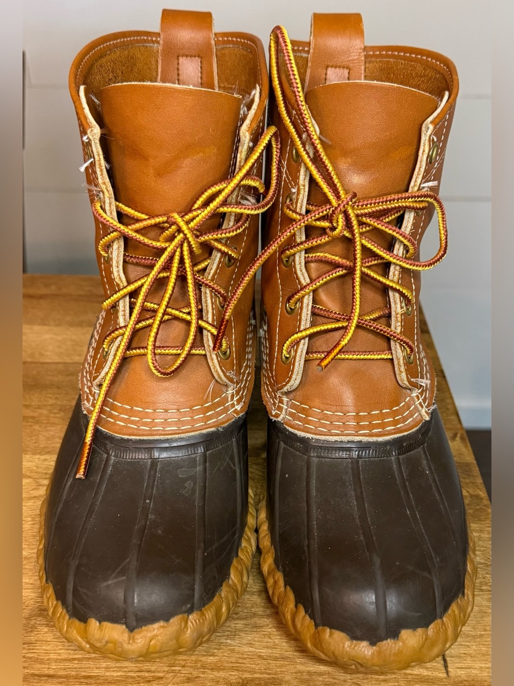 L.L. Bean Leather Lace-Up Bean Boots Size 6